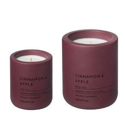 blomus FRAGA Cinnamon & Apple Candle Set in Concrete Container