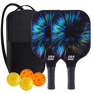 Fiberglass Pickleball Set For Kids w/ Carrying bag