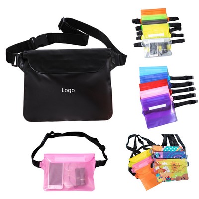 Large Waterproof Pouch With Adjustable Waist Strap