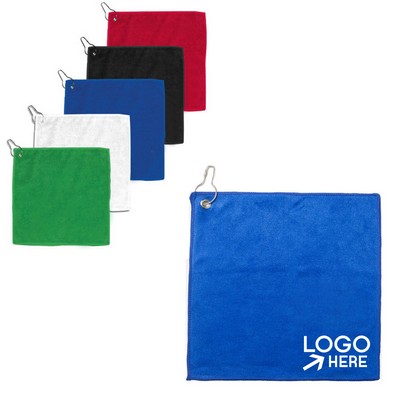 Microfiber Golf Towel w/Metal Grommet & Clip