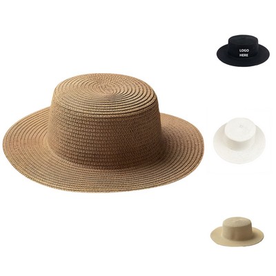 Sun Hats - Wide Brim Straw Boater Hat