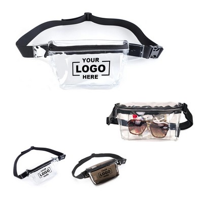 Clear PVC Waist Bag - Zipped Pocket