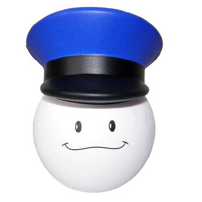 Smiling Policeman with Hat Stress Reliever