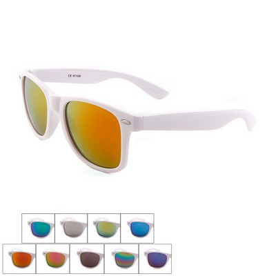 Customized White Sunglasses with Rice Studs