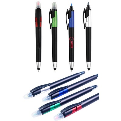 3 in 1 Touch Screen Fluorescent Ballpoint Pen