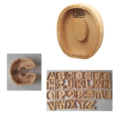 Wooden Letter Piggy Bank