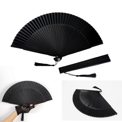 Two Piece Silk Folding Hand Fan