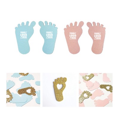 Glitter Decor Baby Feet Confetti For Baby Shower