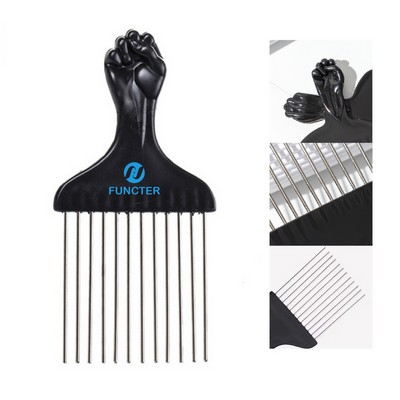 Metal Hair Pick Hair Lift Comb Stainless Steel Hair Brush with Metal Prong Comb