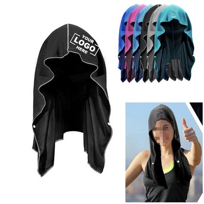 UPF 50 Sun Protection Cooling Hoodie Towel