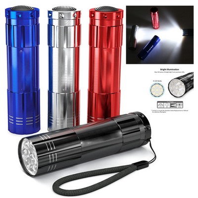 9 LED Mini Aluminum Flashlights