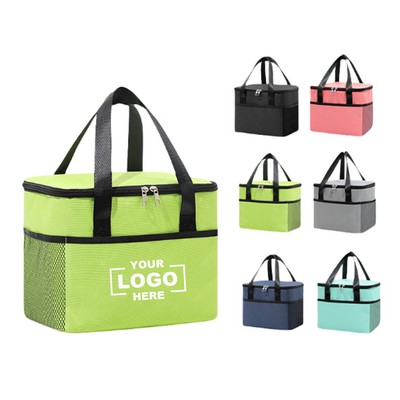 Large Capacity Insulated Picnic Bag with Portable Ice Pack