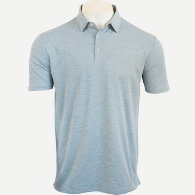 The BRRR Polo - Dusty Blue Heather [A]