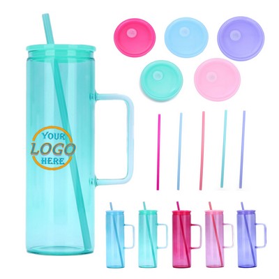 30oz Large Capacity Solid Color Handle Straw Cup