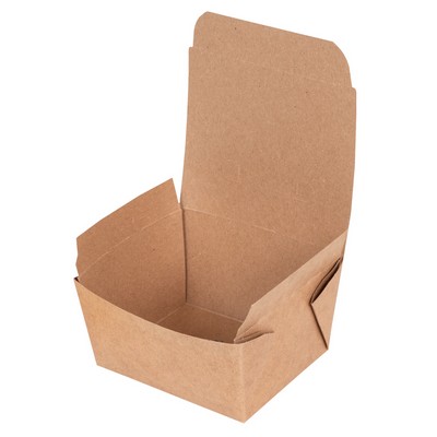 BioPak DINE #1 Vented Paper Takeout Box - Kraft