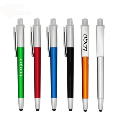 3 In 1 Stylus Pen With Led Logo Light