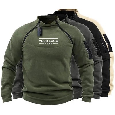 Men's Long Sleeve Fleece Pullover Jacket