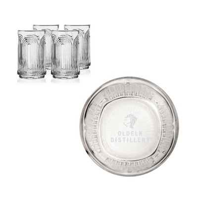 Deco Beau Crystal Highball Glasses Set of 4 by Viski