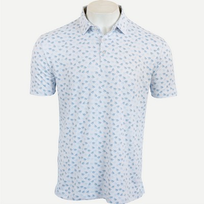 Chiller Polo - White/Laguna Blue/Sky