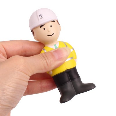 Foam Worker Figurine High Rebound Reliever