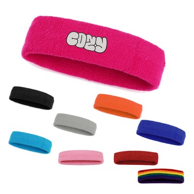 Cotton Terry Sports Sweat Headband