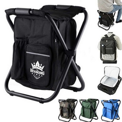 Portable Folding Cooler Chair W/ Insulated Bag