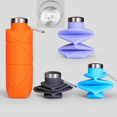 25 Oz. Silicone Collapsible Water Bottle