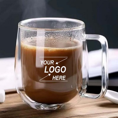 Insulated Double Wall Glass Coffee Mugs