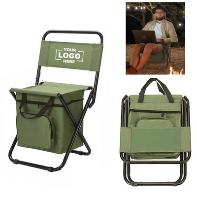 Folding Camping Chair with Built-in Cooler