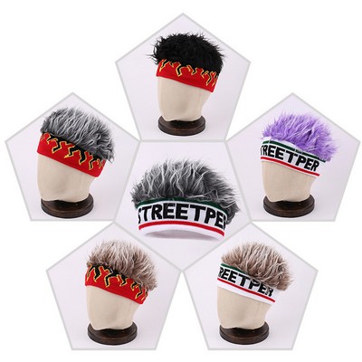 Cheering Sport Crazy Fans Wig Hat Headband