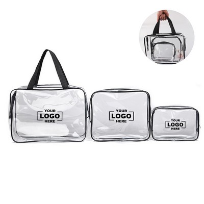 Transparent Travel Toiletry Bag Set