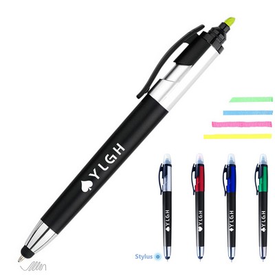 Click Ball Point Pen With Highlighter