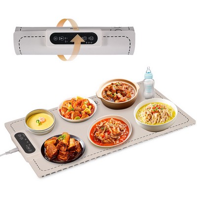 Foldable Roll Up Food Warmers Plug in Warming Tray for Buffets Party