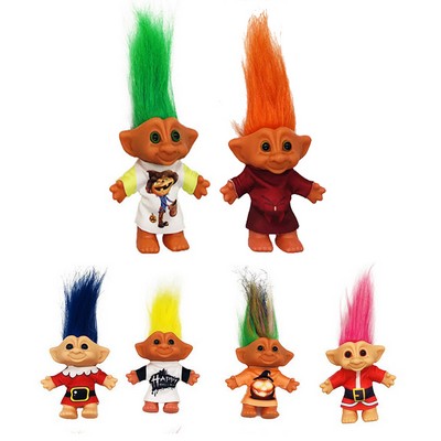 Vintage Troll Dolls w/ Custom T-shirt