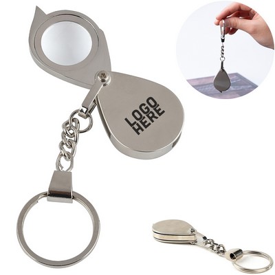 10X Foldable Magnifier Key Chain