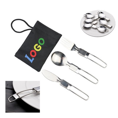 Stainless Steel Foldable Cutlery Set