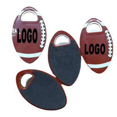 Football Shape Coaster With Bottle Opener