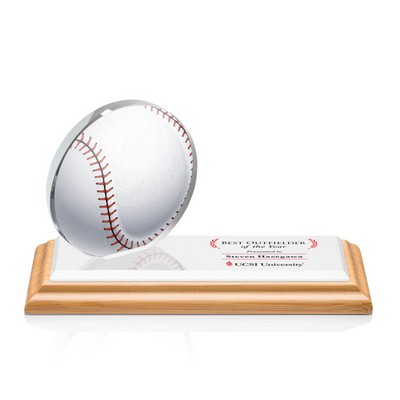 VividPrint™ Award - Northam Baseball/Bamboo/White 3"x7"