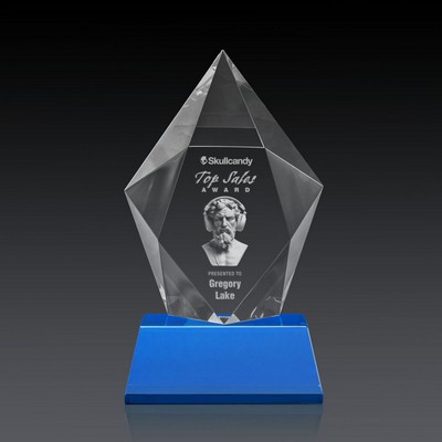 Devron Award on Base (3D) - Optical/Sky Blue 8¾"