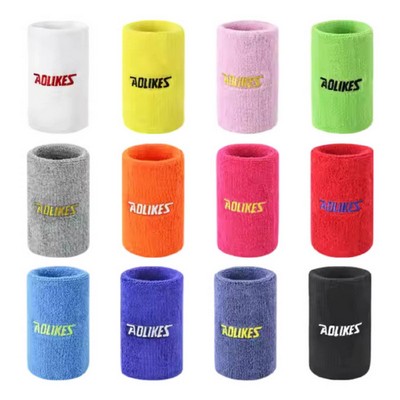 Polyester Elastic Sports Sweat Wristband