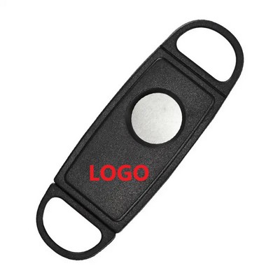 Plastic Custom Logo Double Blade Cigar Cutter