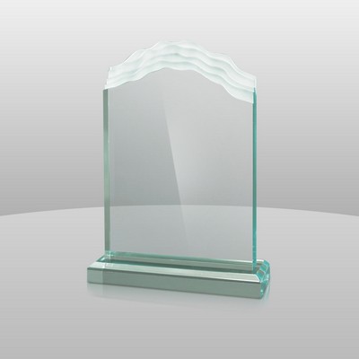 Jade Green Wave Top Award (9 1/4"x7"x2")