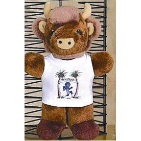 Standing Buffalo Beanie Friends Stuffed Animal w/Shirt (8")