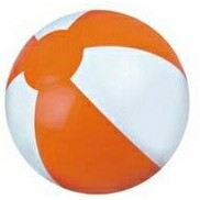 6" Inflatable Beach Ball (Orange/White)