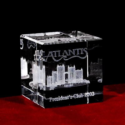 Custom 3D Images in Crystal Cube Award (2 3/8")