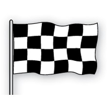 Black & White Checker Attraction Flag (3'x5')