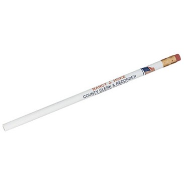 American Flag Patriotic/ Election Pencil with Upper Body Flag Emblem