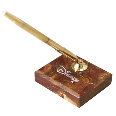 Swirl Amber Onyx Single Pen Stand