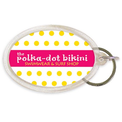 Oval Shaped Acrylic Key Tag