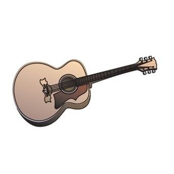 Acoustic Guitar Lapel Pin